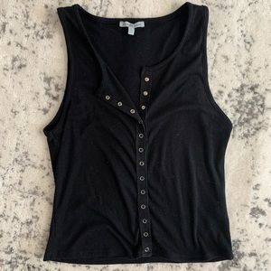 Black buttoned Tank